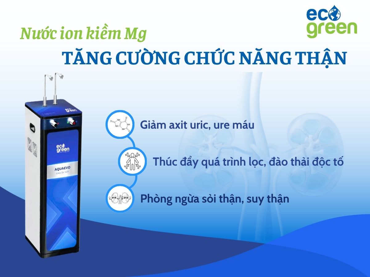 người bị thận có uống nước ion kiềm tươi được không